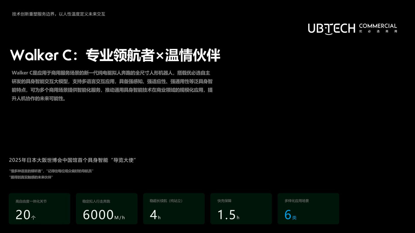 优必选智能机器人Walker C